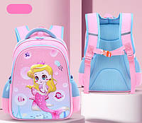 Школьный рюкзак ортопедический для девочки 1 2 3 класс с русалкой