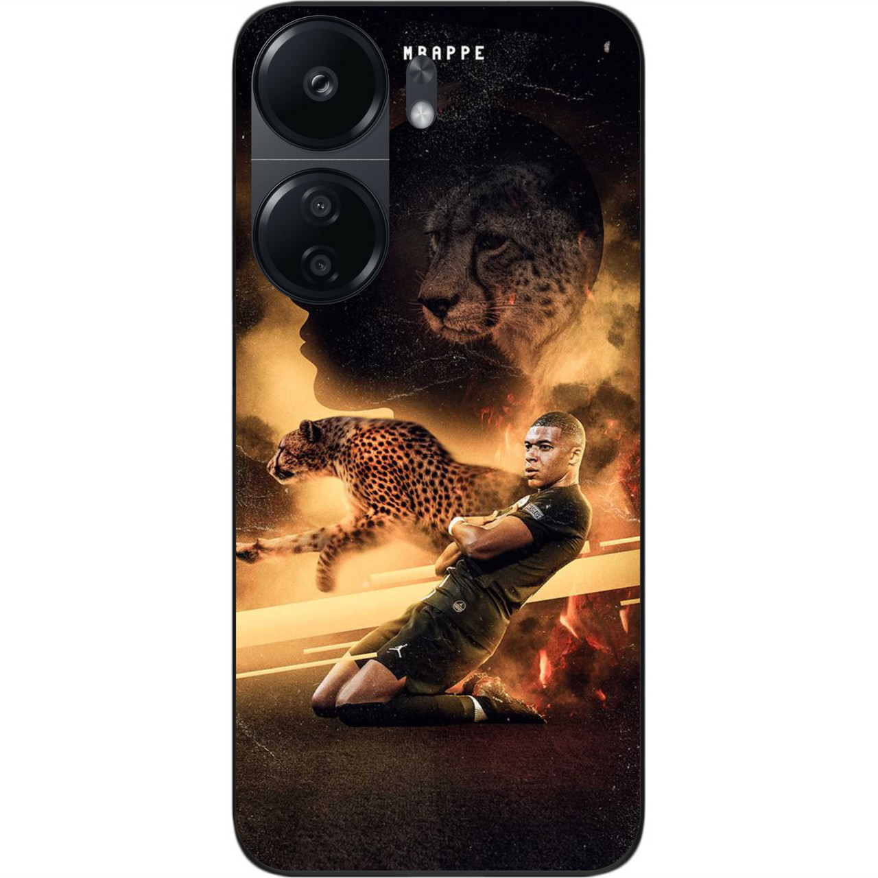 Силіконовий чохол бампер Epik для Xiaomi Redmi 13C 4G з картинкою МБАппе