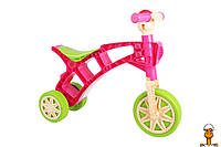 Детский беговел каталка "ролоцикл", розовый, игрушка, розовый, от 1.5 лет, Технок 3220TXK(Pink)