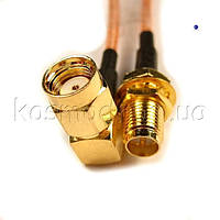 CAB-RF-RP-SMA-K/RP-SMA-JW-030 Радиочастотный переходник: RP-SMA-K - RP-SMA-JW (угловой) 30 см. RG316D