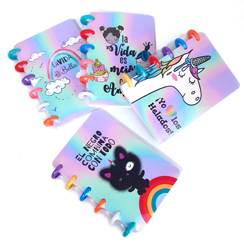 Блокнот А6 пластик боков. сп. 100 арк. кольорова спіраль клітинка 110002, фото 1