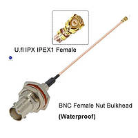 WP-BNC-F-IPEX-1F-10 Радиочастотный переходник: BNC - IPEX длина кабеля: 10 см.