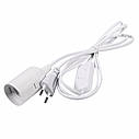 Подовжувач вилка патрон Е27 з вимикачем Fixture Lamp White 180 cм, фото 4
