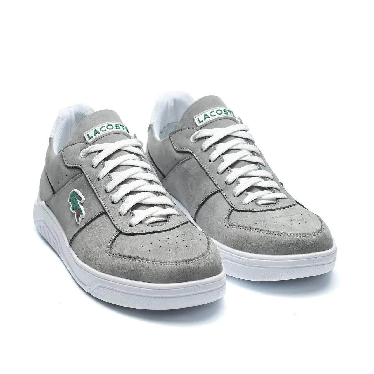 Чоловічі шкіряні кросівки Lacoste Grey демісезонні весна/осінь, фото 1