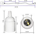 Подовжувач вилка патрон Е27 з вимикачем Fixture Lamp White 180 cм, фото 5
