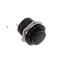 R13-507-NL-Black Кнопка, 6A 125 V/3A 250V, без фиксации, OFF-(ON). Цвет кнопки: черный