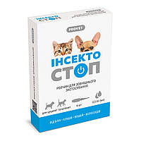 Краплі на холку для котів та собак ProVET «Інсектостоп» до 3 кг, 1 піпетка (від зовнішніх паразитів)