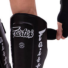 Захист гомілки та стопи Муай Тай, ММА, Кікбоксинг PU FAIRTEX SP7 Захист для бойових мистецтв, фото 4