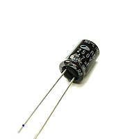 ECAP-RD-4,7mkf - 250v (105°C) (RD) Конденсатор электролитический: 4,7 мкФ, 250 В. Диаметр 8 мм. Высота 11,5