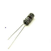 ECAP-RD-4,7mkf - 50v (105°C) (RD) Конденсатор электролитический: 4,7 мкФ, 50 В. Диаметр 5 мм. Высота 11 мм.