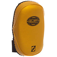 Пади для тайського боксу Тай-педи ZELART BO-1364 розмір 33x20x11 см жовтий