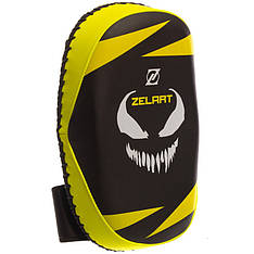 Пади для тайського боксу Тай-педи ZELART BO-1373 розмір 31x19x9 см лимонний-чорний