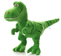 Динозавр RESTEQ зеленого цвета 40 см. Плюшевая мягкая игрушка Динозавр Тиранозавр