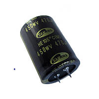 ECAP-HE-470mkf - 450v* (105°C) (HE) 35x50mm Конденсатор электролитический: 470 мкФ, 450 В. Диаметр 35 мм.