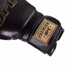 Рукавиці боксерські шкіряні UFC PRO Prem Hook & Loop UHK-75050 16 унцій Рукавички для боксу та єдиноборств, фото 4