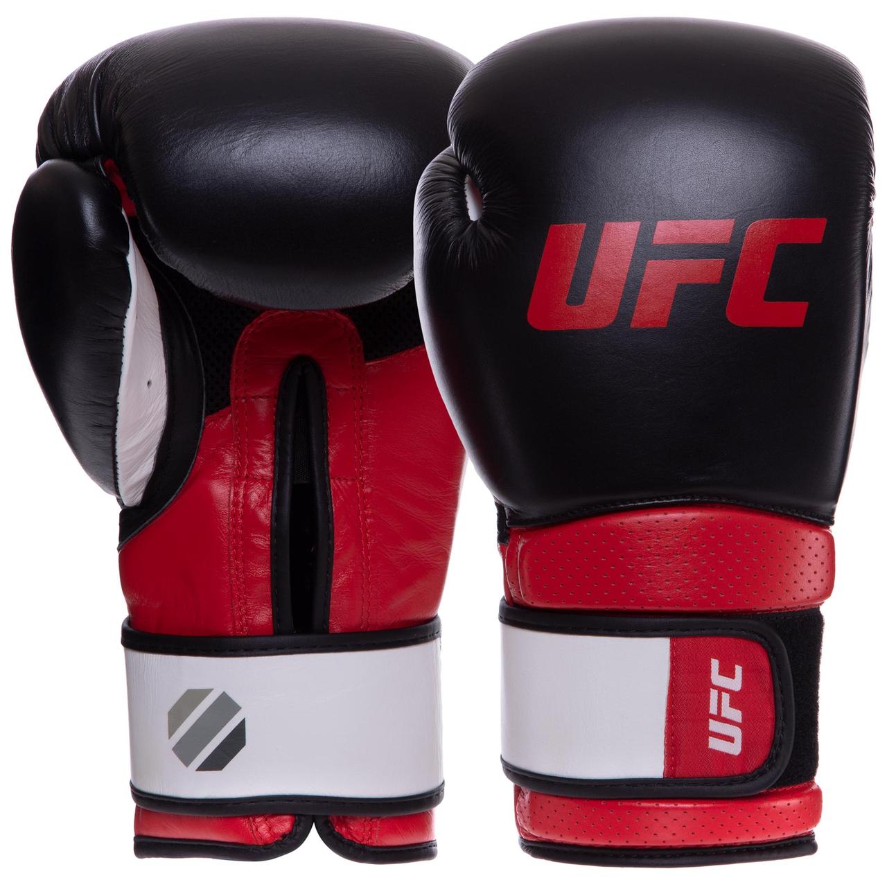 Рукавиці боксерські шкіряні UFC PRO Training UHK-69990 14 унцій Рукавички для боксу та єдиноборств