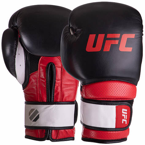 Рукавиці боксерські шкіряні UFC PRO Training UHK-69992 18 унцій Рукавички для боксу та єдиноборств, фото 1
