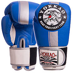 Рукавиці боксерські шкіряні YOKKAO YK016 10-16 унцій кольори в асортименті Рукавички для боксу та єдиноборств