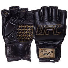 Рукавички для змішаних єдиноборств MMA шкіряні UFC PRO Prem UHK-75059 розмір L-XL Рукавички для боксу та єдиноборств, фото 5