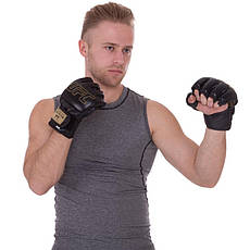Рукавички для змішаних єдиноборств MMA шкіряні UFC PRO Prem UHK-75059 розмір L-XL Рукавички для боксу та єдиноборств, фото 6