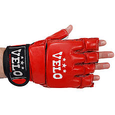 Рукавички для змішаних єдиноборств MMA шкіряні VELO ULI-4026 розмір S-XL кольори в асортименті Рукавички для боксу та єдиноборств, фото 3