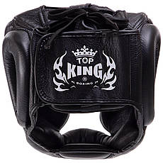 Шолом боксерський у мексиканському стилі шкіряний TOP KING-LV S-XL Шоломи для боксу та єдиноборств, фото 4