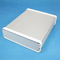 BIS-L1-BOX-120-01WH Корпус алюмінієвий, анодований, з пластиковими кришками, розміри (ДхШхВ): 120х103х30,5