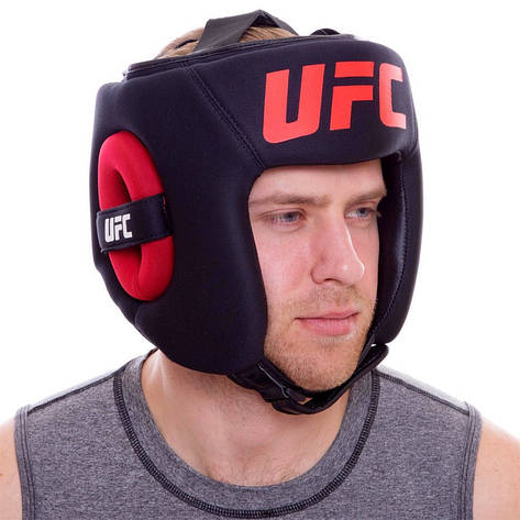 Шолом боксерський з повним захистом шкіряний UFC-75061 L-XL Шоломи для боксу та єдиноборств, фото 1