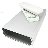 BIS-M1-BOX-140-01GR Корпус алюминиевый, анодированный, с пластиковыми крышками, размеры (ДхШхВ): 140х78х27мм.