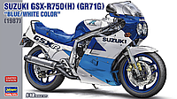 Сборная модель мотоцикла Hasegawa 21746 Suzuki GSX-R750 (H) (GR71G) Blue/White Color (1987) 1/12
