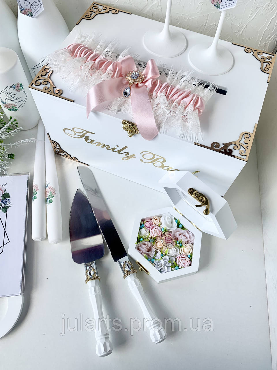 Набор свадебных аксессуаров цветочные принты под заказ - фото 2 - id-p1006628752