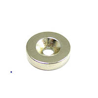 Magnet-12X3-3 Магнит неодимовый, шайба с отверстием, диаметр 12 мм. Высота: 2 мм. Диаметр отверстия: 3 мм.