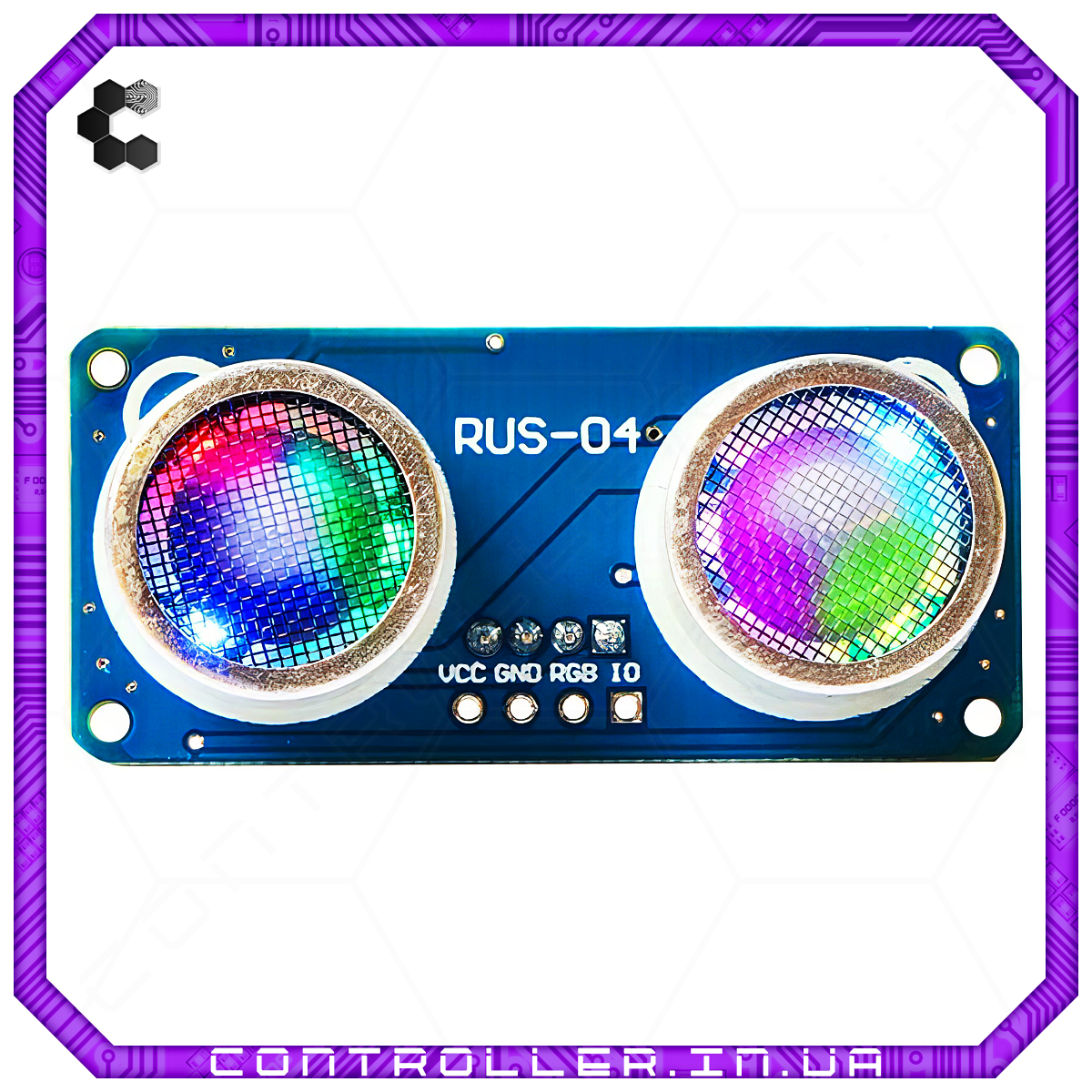 Датчик відстані ультразвуковий RUS-04 c RGB