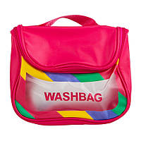 Косметичка "Washbag" 24х19 см, цвет малиновый