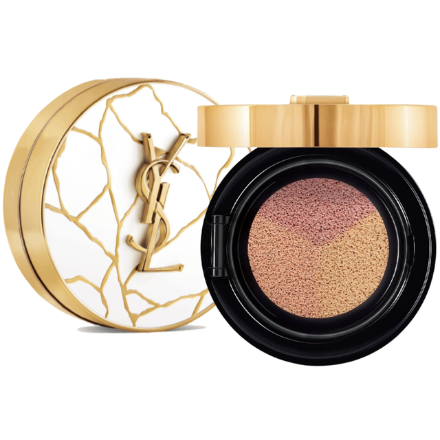 Лимитированный кушон-хайлайтер Yves Saint Laurent Cushion Encre De Peau Gold Rush Trio Highlighter 9 г