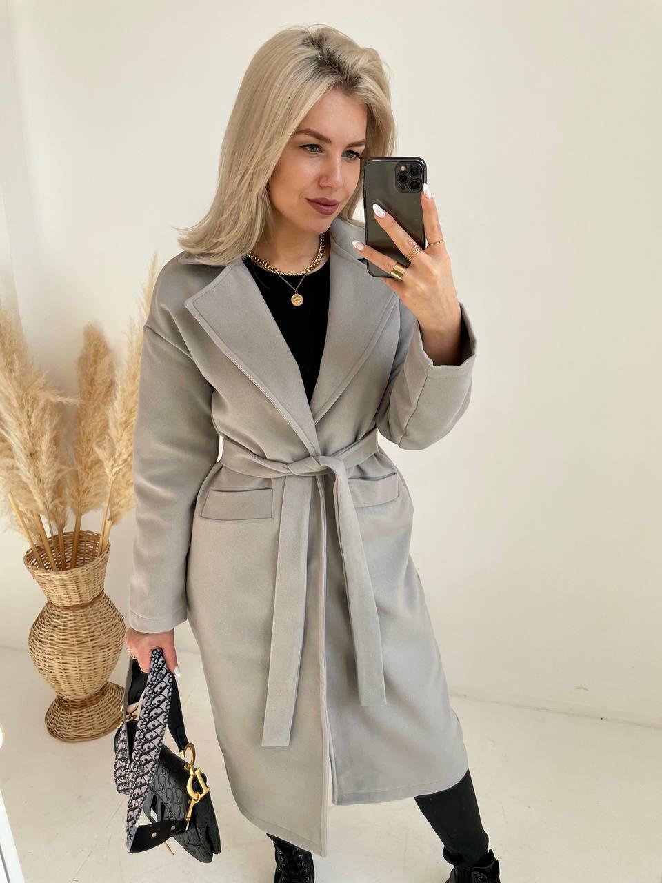 Пальто жіноче з кашеміру, фото 1