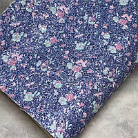 Екошкіра Квіти (на синьому), 20*30 см