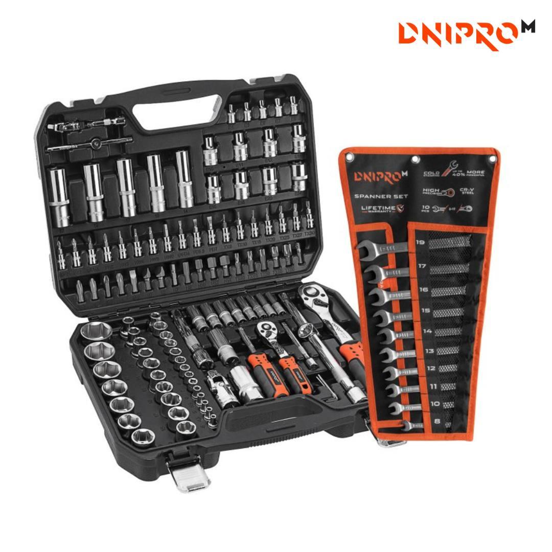 Набор инструментов Dnipro-M ULTRA (110 шт.) + Набор ключей рожково-накидных ULTRA в чехле, (8-19 мм) 10 шт. - фото 1 - id-p2136039618