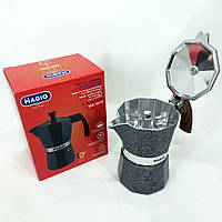 Гейзер для кави Magio MG-1010, Гейзерна турка для кави, Кавоварка KS-252 гейзерного типу
