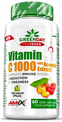 Вітамін С Amix GreenDay ProVegan Vitamin C 1000mg with Acerola - 60 веган капс