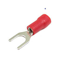 SV1.25-4-RED Наконечник кабельный вилочный (клемма) с изоляцией. Диам. отверстия под болт 4,3 мм, провод