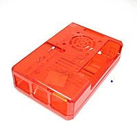 Raspberry-BOX-RED Корпус для Raspberry Pi 3B/2B/B+, з ABS пластику. Колір: червоний-прозорий