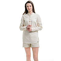 Рубашка женская Turbat Madeira Hemp Woman для города, офиса и путешествий M, Конопля, Бежевый