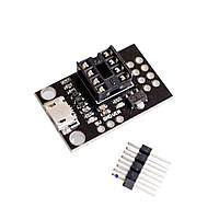 ATTiny85-Connector Плата с DIP-8 слотом для программирования микроконтроллеров ATtiny. Подключение MiroUSB