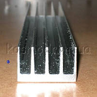 ALPR-050X42 Алюминиевый профиль, 50 (±3 мм) х42х25 мм, вес 0,057 кг, толщина основания 6 мм. Количество ребер