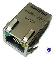 HR961160C HR961160C - розетка RJ-45 поверхностного монтажа с трансформатором для Ethernet 10/100BASE-T и
