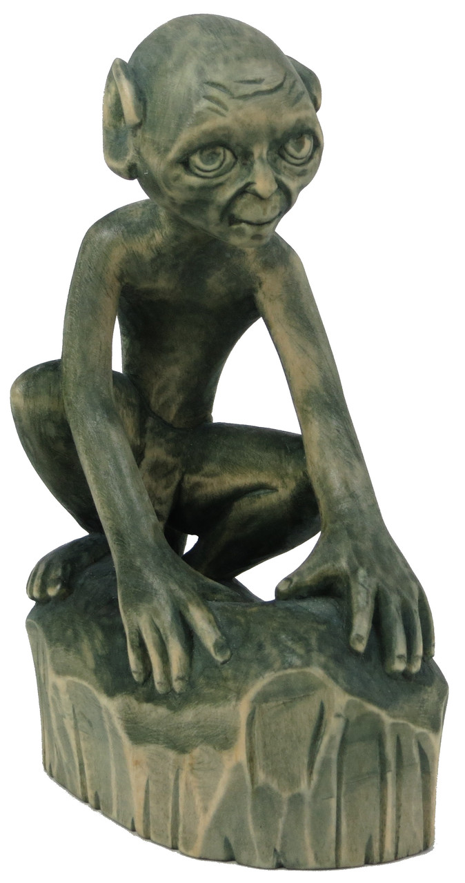 Фігурка з дерева ручної роботи Голлум зі Володаря Кольц, Хоббіт