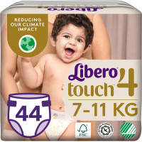 Подгузник Libero Touch Размер 4 (7-11 кг) 44 шт (7322541750217)