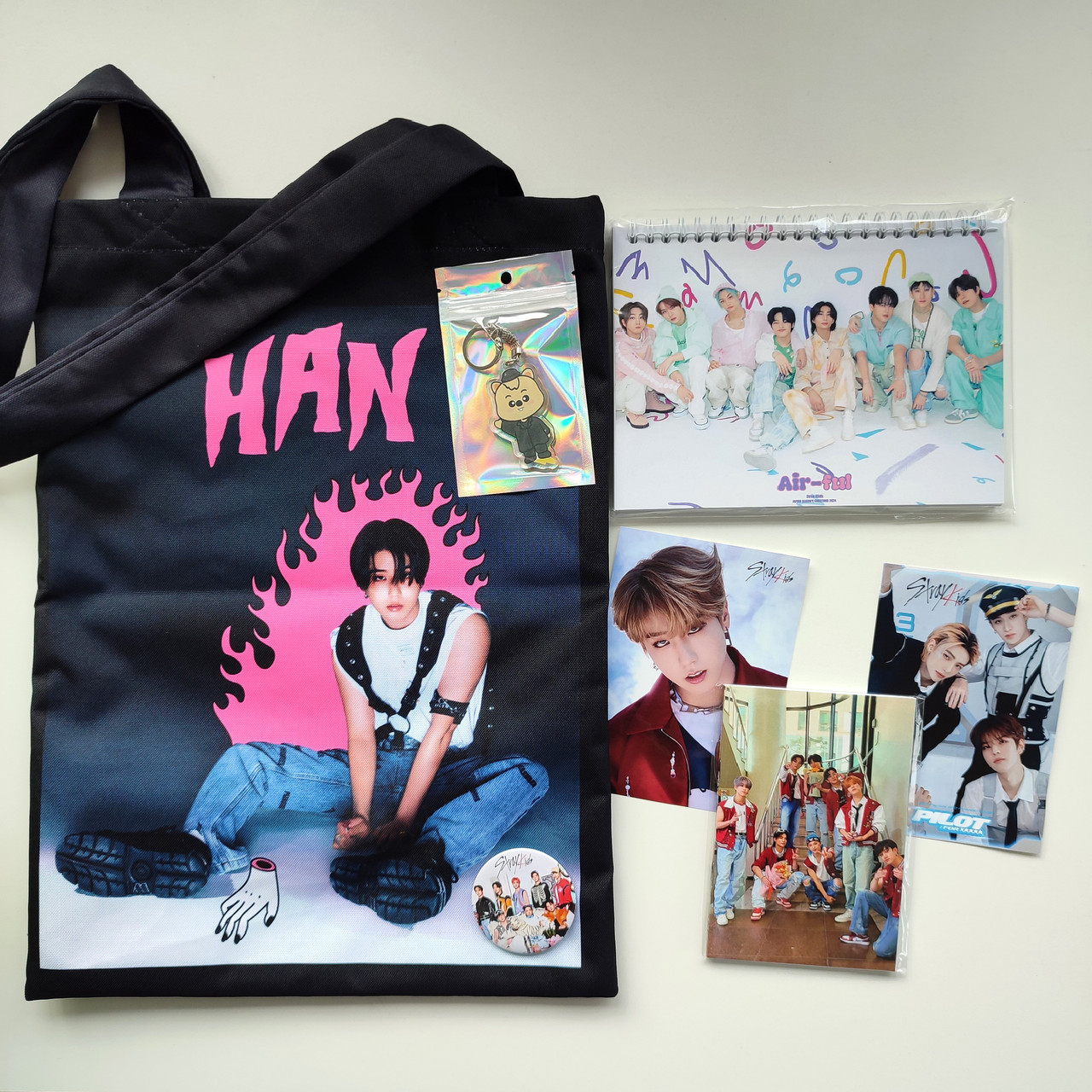 Набір Stray Kids з еко-сумкою Хан  (k-pop), фото 1
