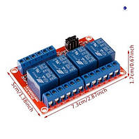 4-Channel 12V Relay Module High/Low Level Trigger 4-х канальный релейный модуль для ARDUINO контроллеров